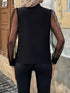 'Leonora' Black Onyx Long Sleeve Blouse - Celes Fashion